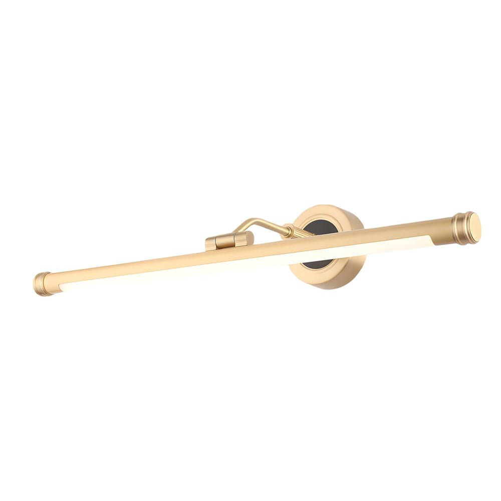 vintage style elegant linear led vanity light in goldblack for bathroom