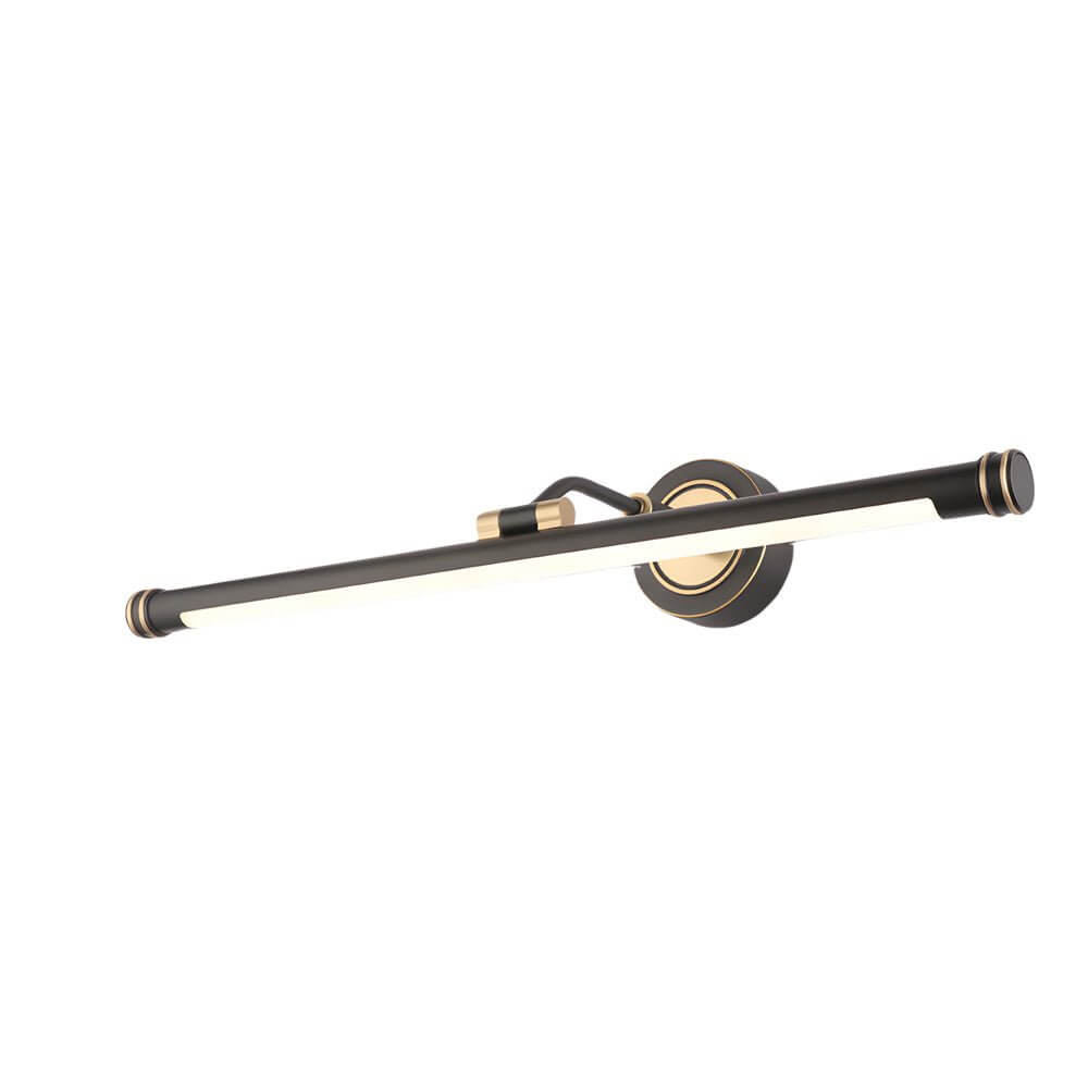 vintage style elegant linear led vanity light in goldblack for bathroom