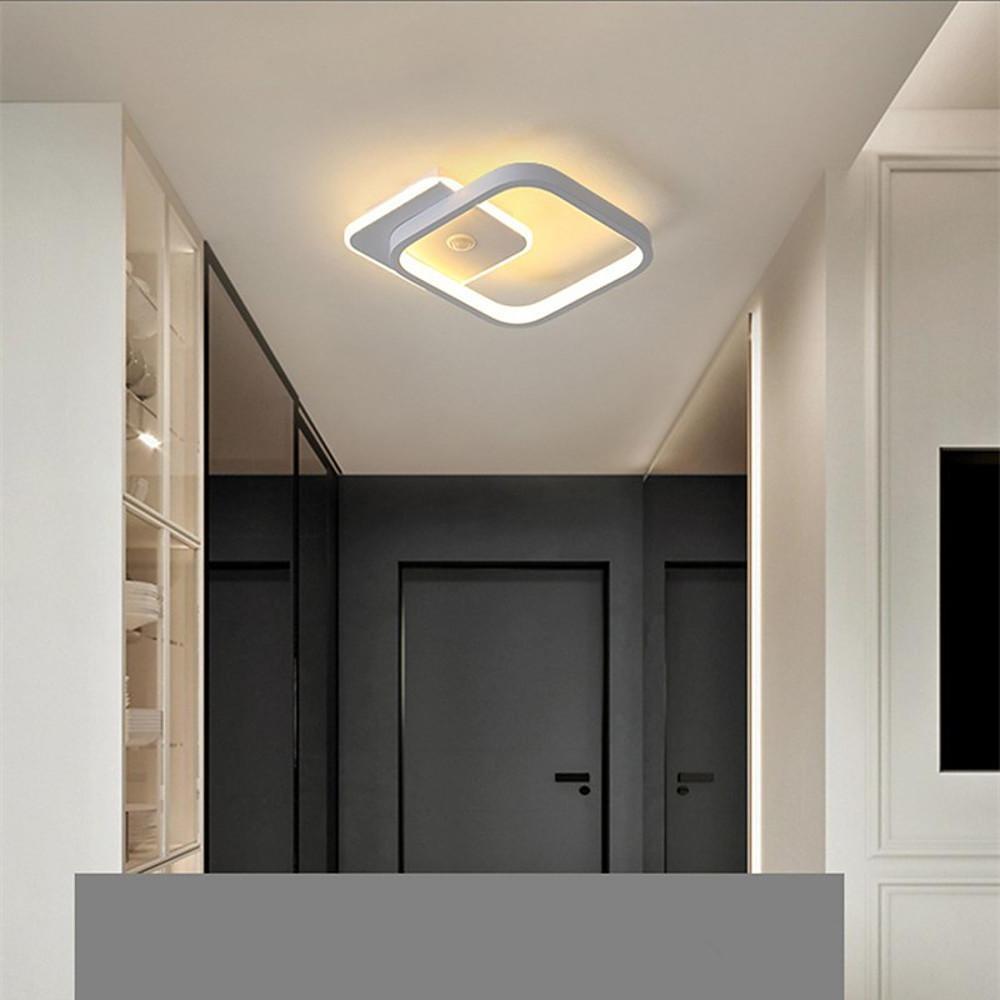 2 Overlapping Triangles LED Flush-Mount Ceiling Light — Aluminum, 14W, 6000K, 9"