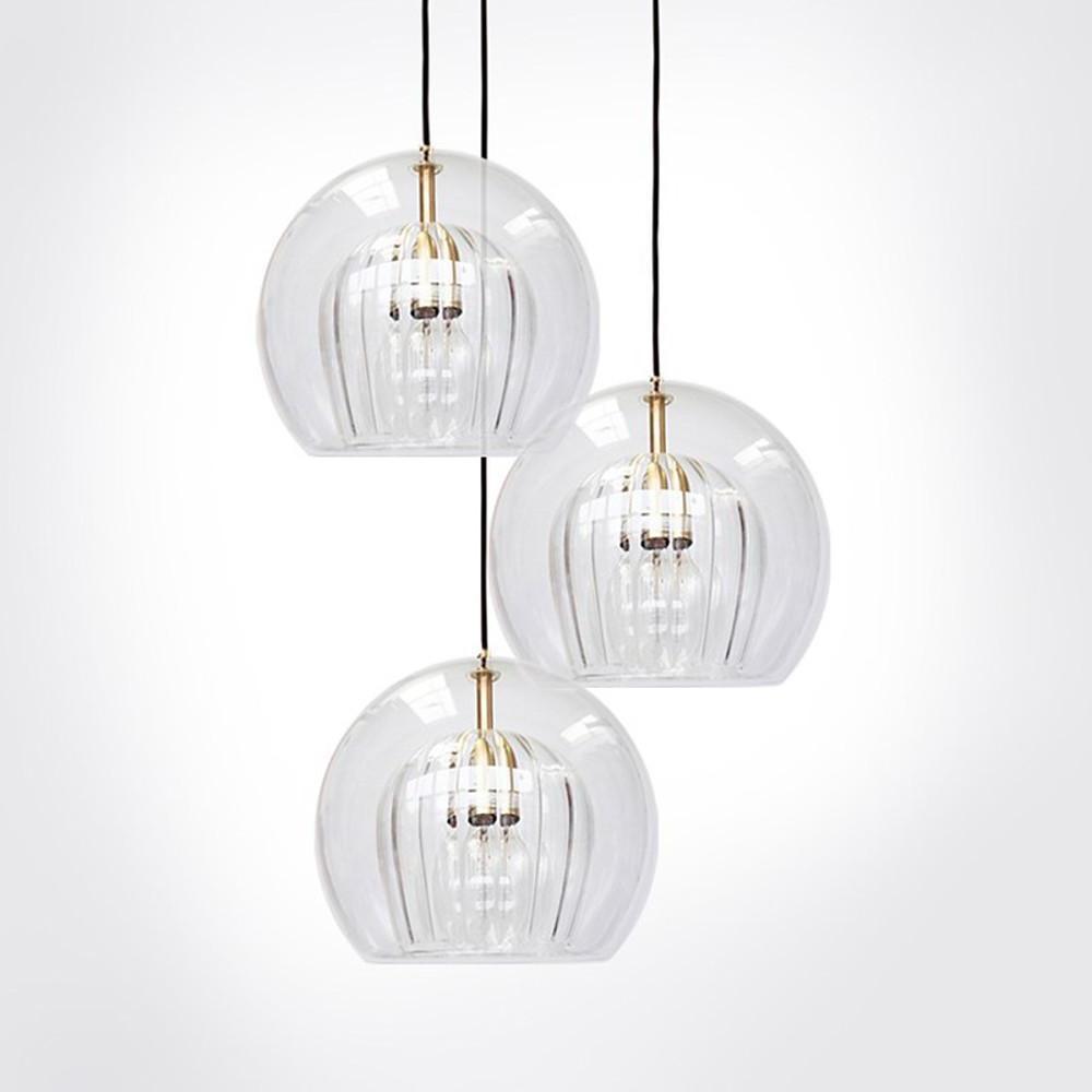 Glass Globe Mini Pendant — Copper, LED E27, 51" Adjustable Cord, 3000K / 6000K