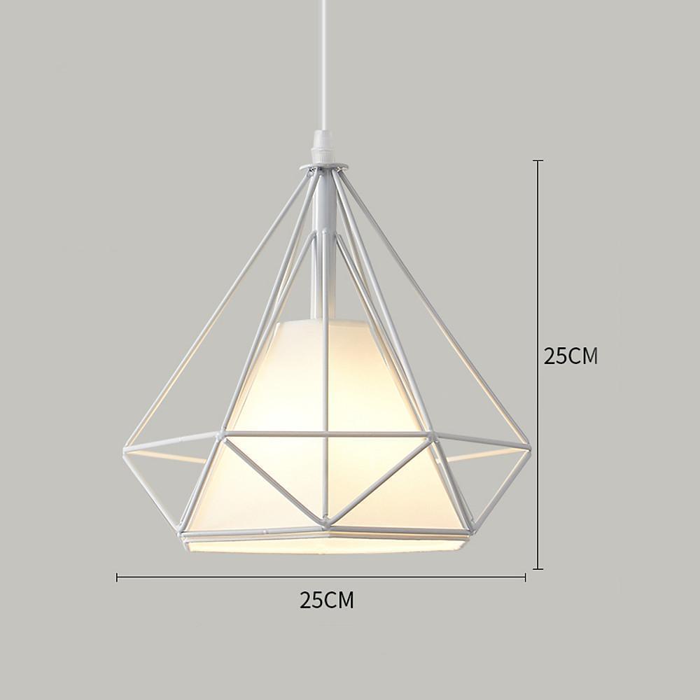 Geometric Metal Cage Mini Pendant — 10" Diameter, LED 9W, Adjustable Cord, Multi-Finish
