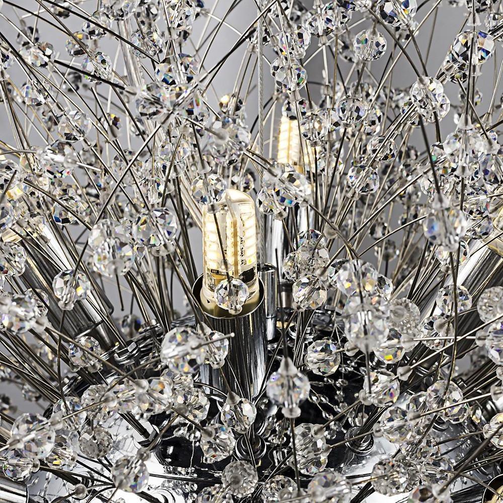 Antique Round Crystal Metal LED Chandeliers for Kitchen Pendant Lighting