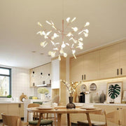 Sputnik Chandelier — Copper and Glass, 45-Light LED, 36" Diameter, Brass Finish