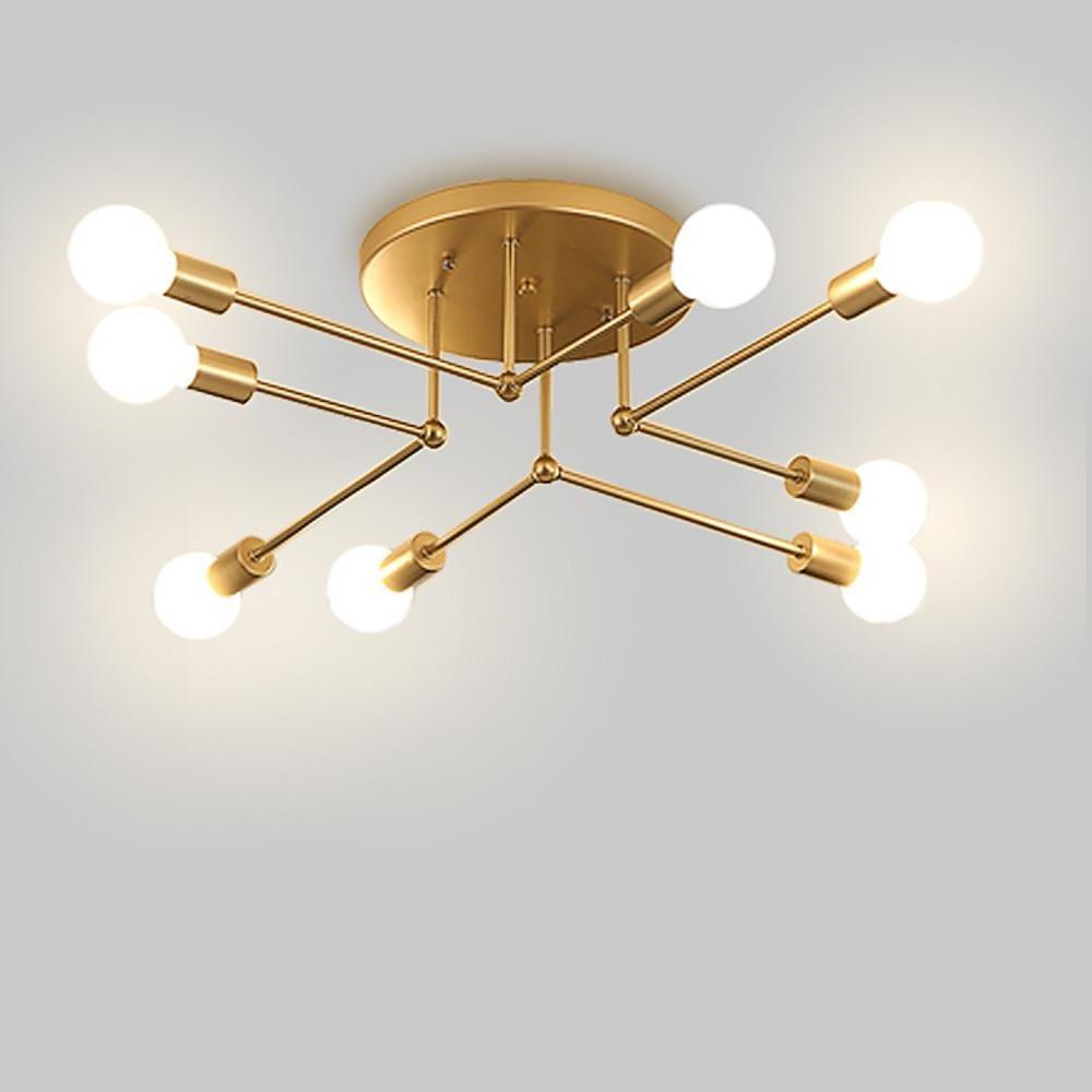 8-Light Modern LED Sputnik Chandelier Ceiling Pendant Light