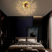 Traditional Ceiling Lights with Classic Design: Metal and Crystal Finish, Featuring 6 Bulbs