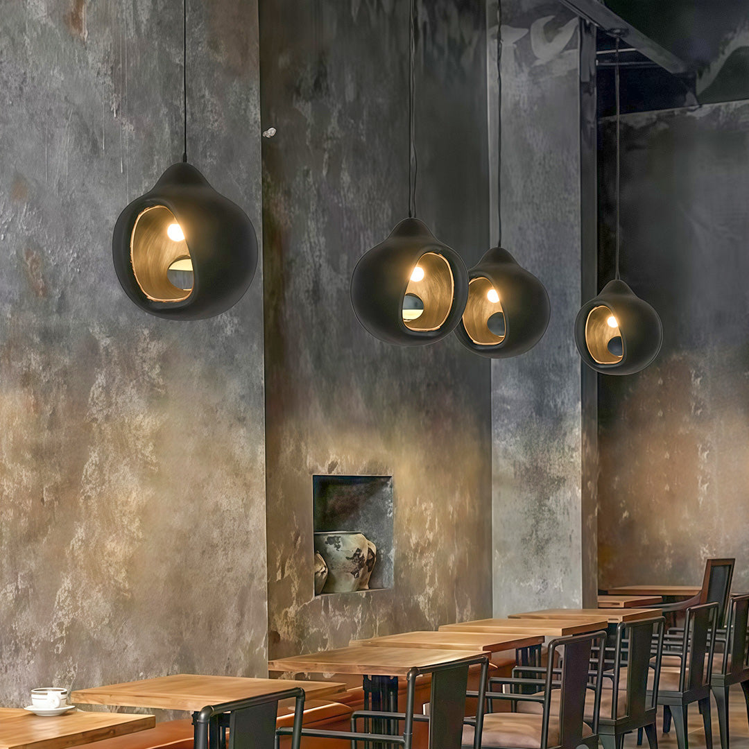 Wabi-Sabi Pendant Light — Metal, PS Shade, E27, 15.75" Wide, 59.1" Adjustable Chain
