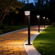 Minimalist Aluminum Path Light — Glass Shade, 12W LED, IP65, 19.7" or 27.6", DC 24V