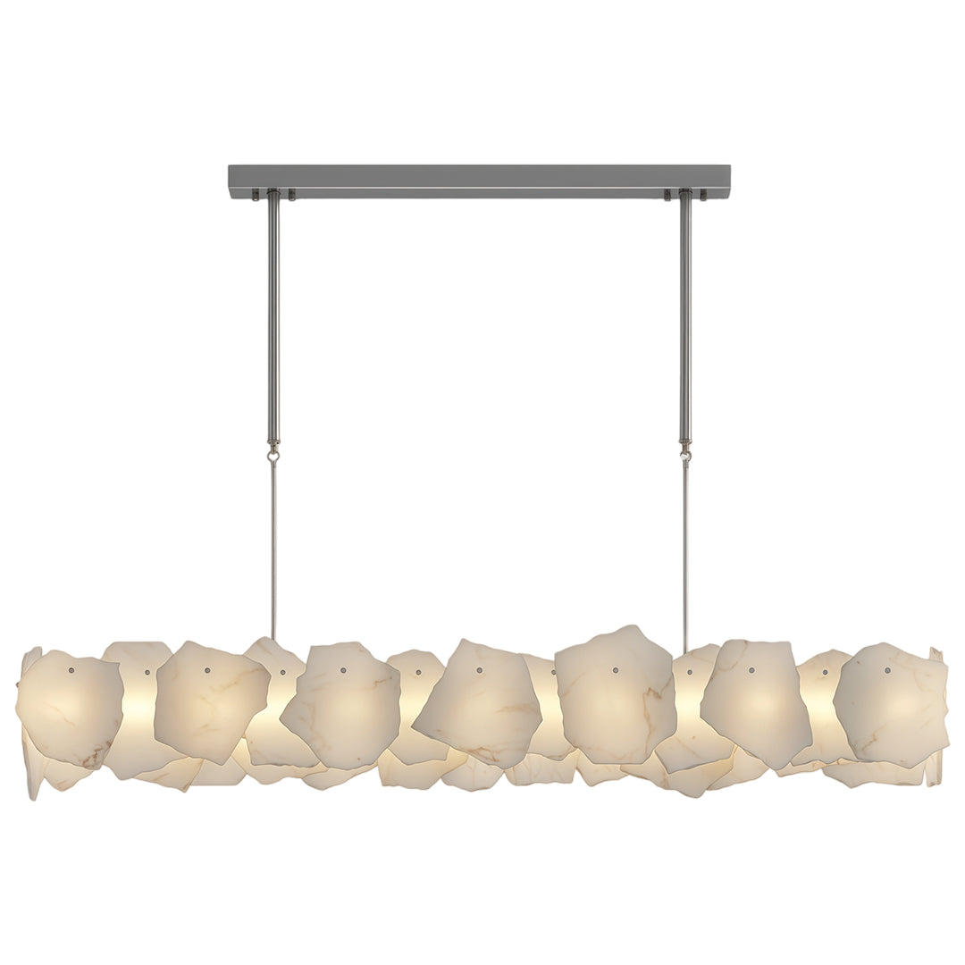 Cloud Stone LED Chandelier — Full Copper, Three-Color Dimming (3000K/4000K/6000K), Round & Rectangular