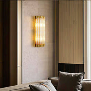 Linear Wall Sconce — Solid Brass and Glass, E14, Hardwired, 15.7" or 23.6"