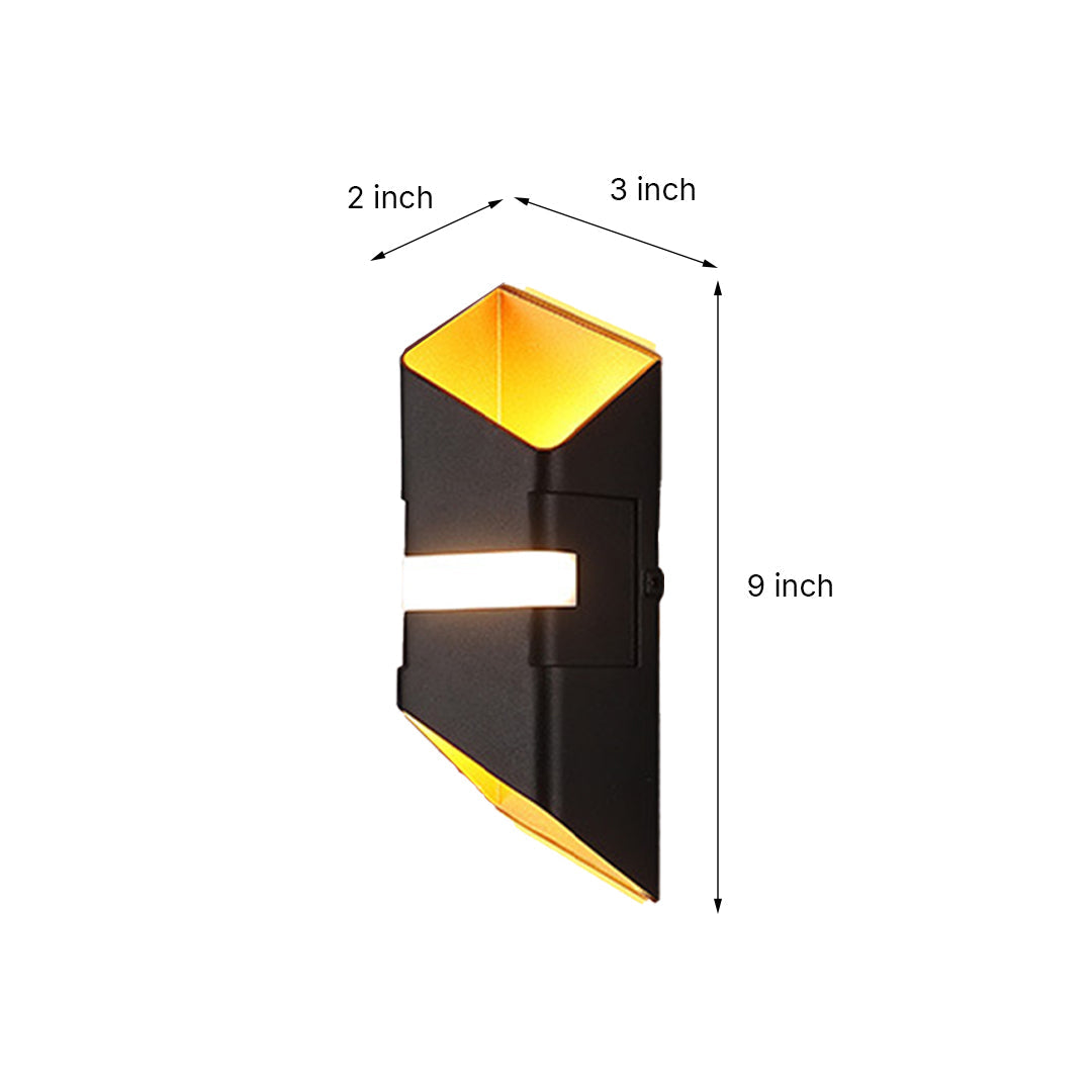 Outdoor Wall Lights with Square Tube Design for Up and Down Illumination