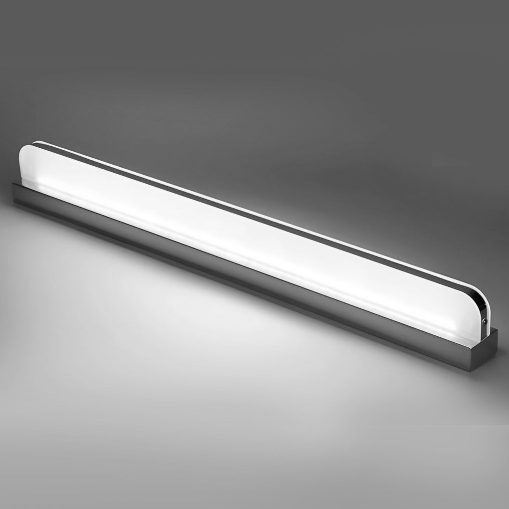 wall mounted led bathroom vanity light with polished iron trim
