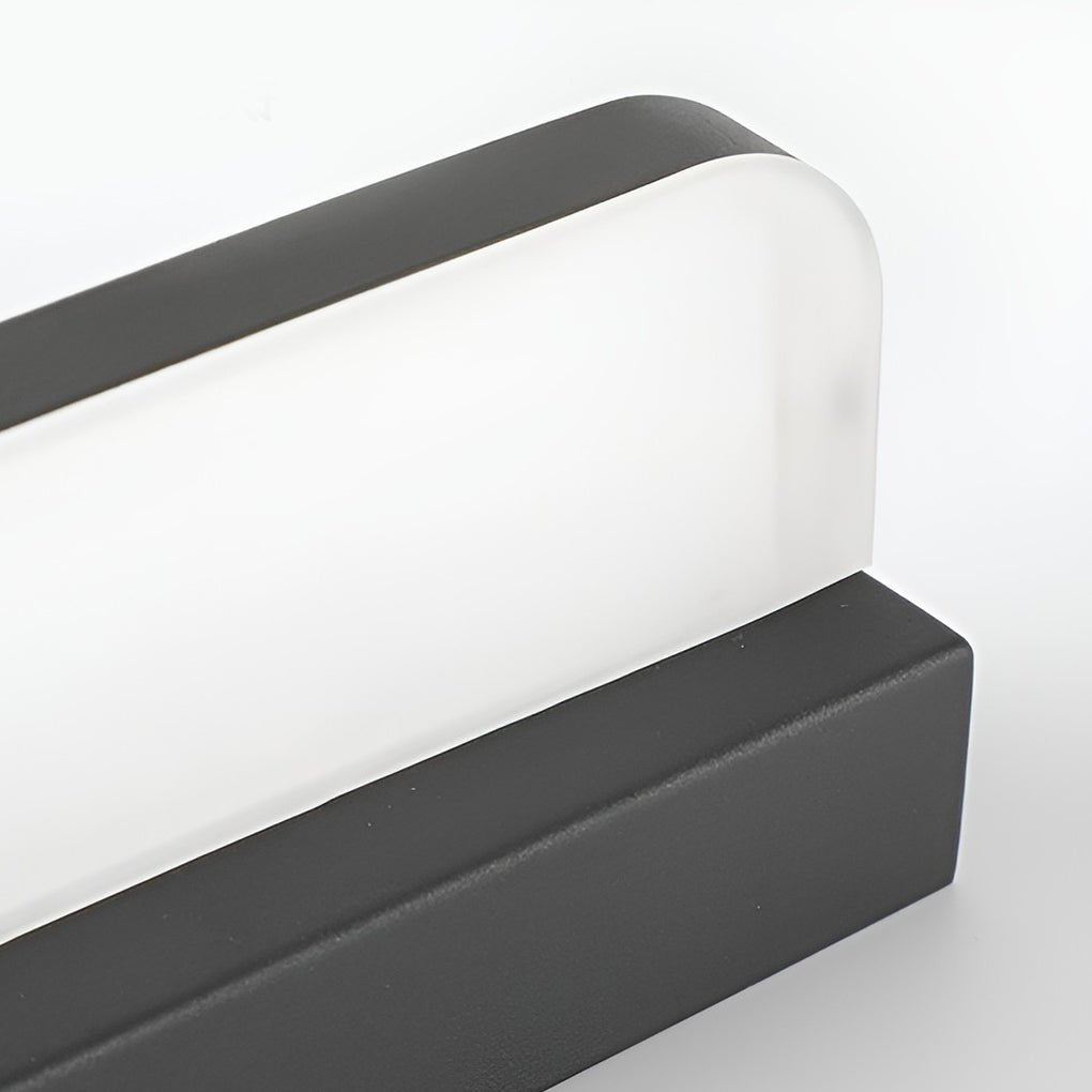 wall mounted led bathroom vanity light with polished iron trim