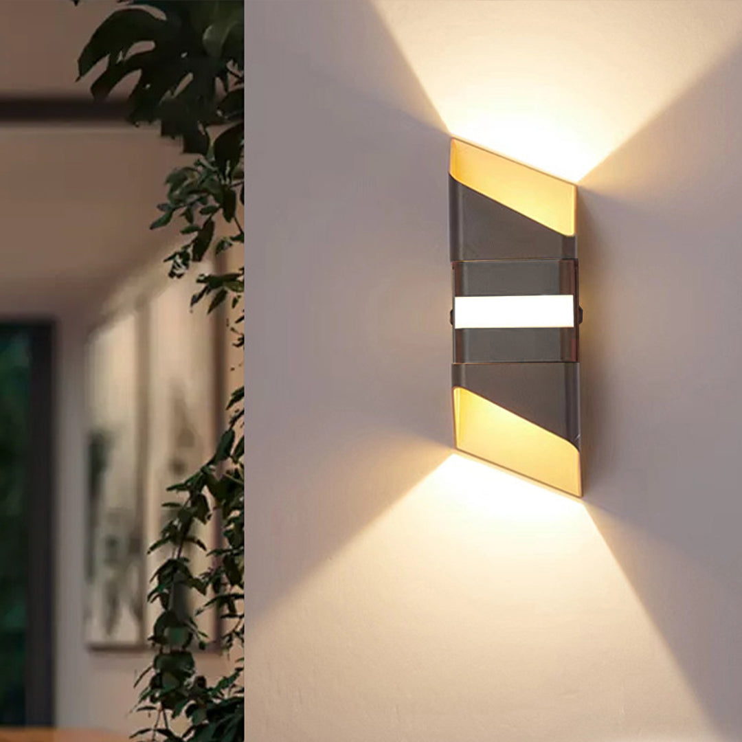 Outdoor Wall Lights with Square Tube Design for Up and Down Illumination