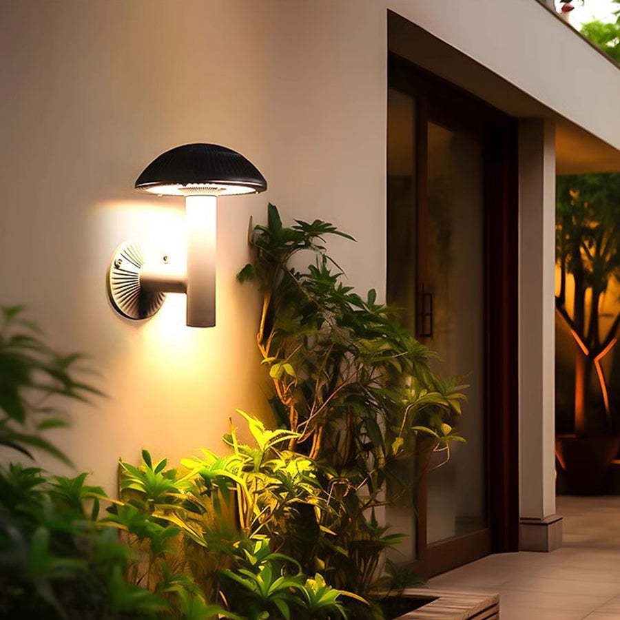 Mushroom Outdoor Wall Sconce or Lawn Light — Aluminum, 9W LED, IP65 Weatherproof, 3000K / 6000K