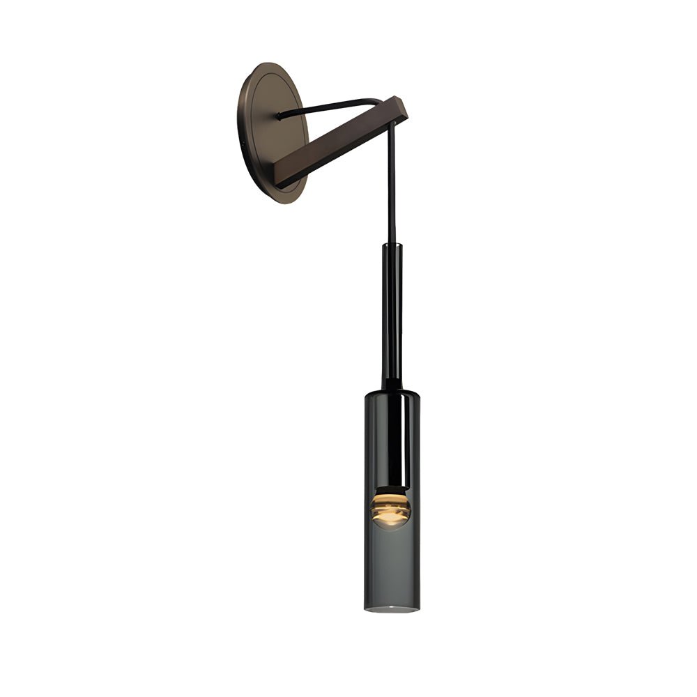 wall mounted sconce with suspending cord nordic copper finish for stairway lighting