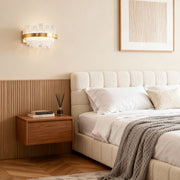 Modern Glass Wall Sconce — Stainless Steel, Champagne Gold, Three-Color Dimming (3000K/4500K/6000K), 1- or 4-Light