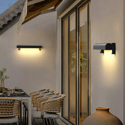 Minimalist Outdoor Wall Sconce — Black Stainless Steel, 12W LED, IP65, Hardwired, Two Sizes