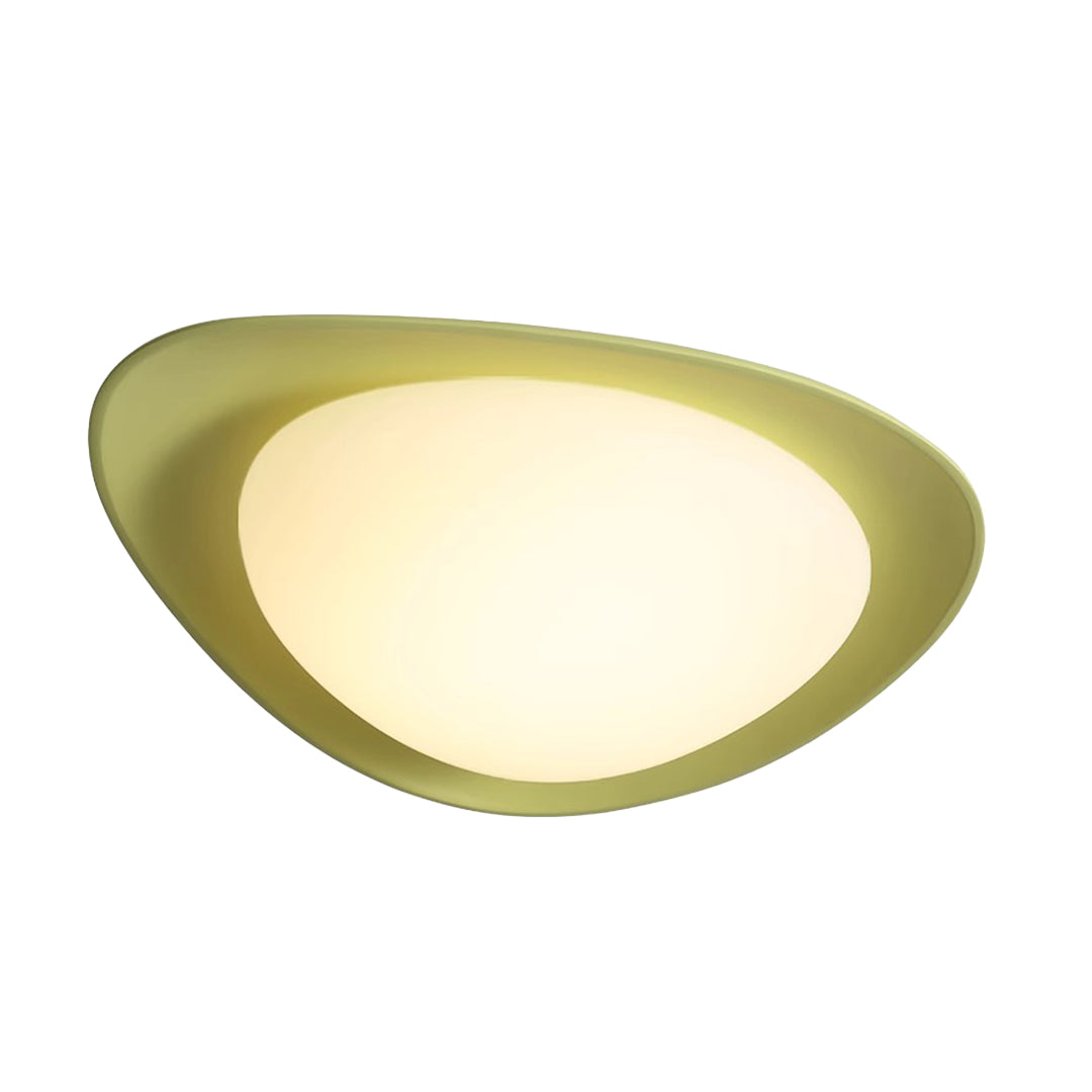 Pebble Flush-Mount Ceiling Light — Resin & PE, Full Spectrum LED, 3-Step Dimming, 18" / 24", 24W / 36W