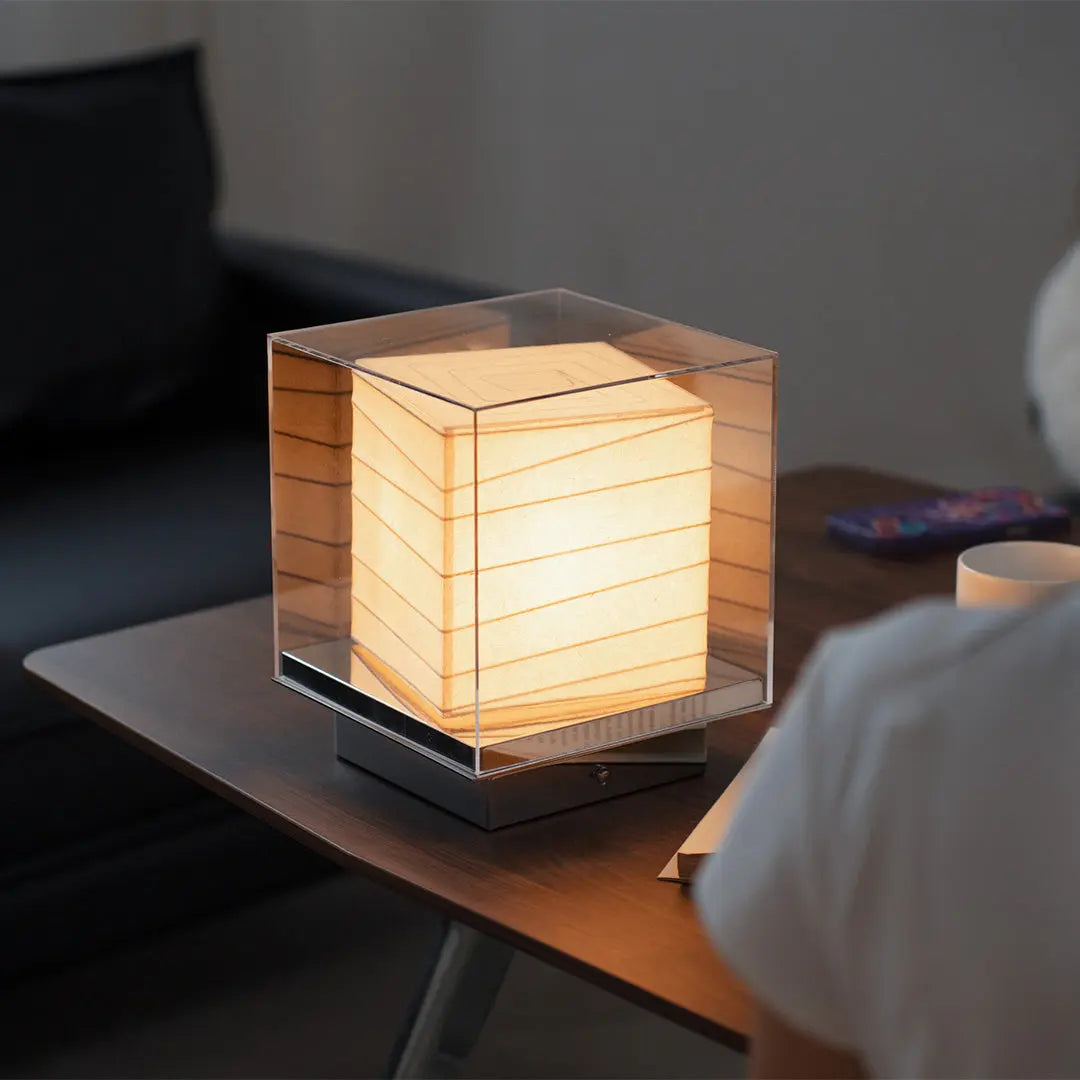 Retro Wabi-Sabi Style Japanese Paper Table Lamp - Ambient Lighting Luxe