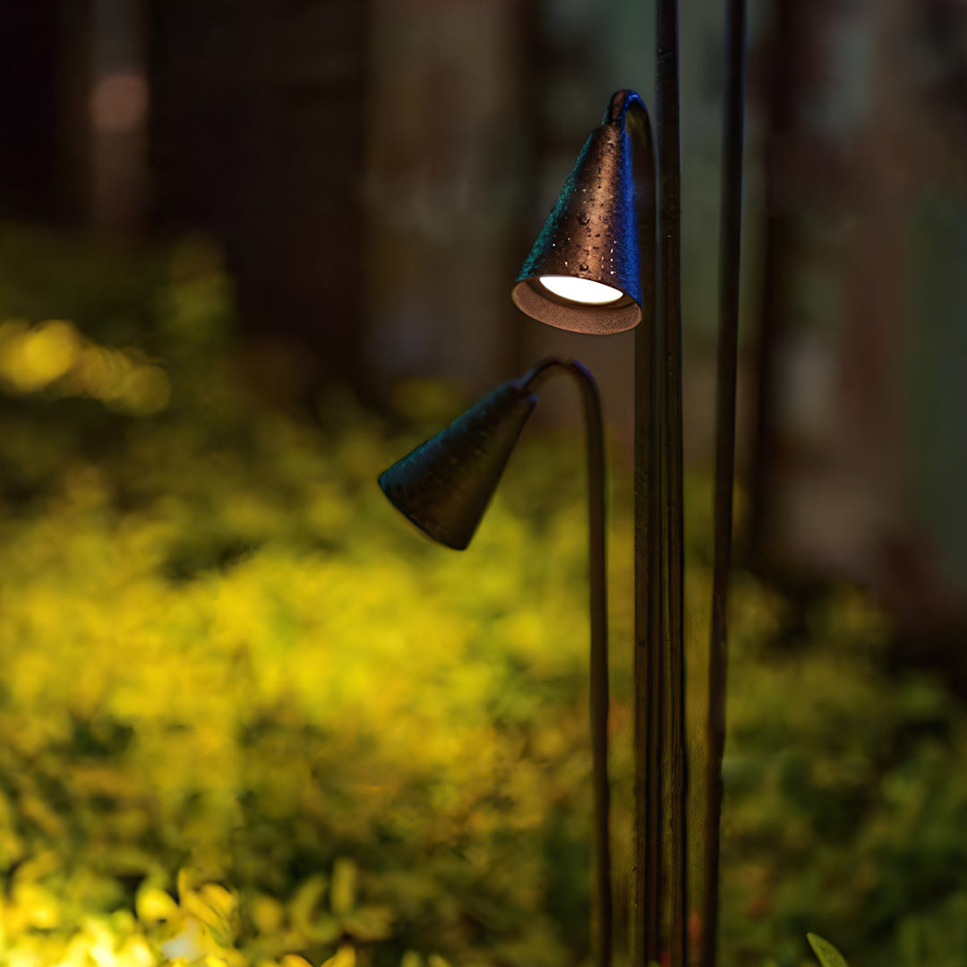 Modern Metal LED Pathway Lights — Aluminum with Acrylic Shade, 3000K Warm White, IP65, 3-Pack 18W or 5-Pack 35W, Black or White
