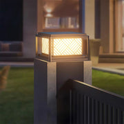 Modern Outdoor LED Pillar Light — Aluminum & Acrylic, Solar or Wired, IP54, 25CM / 30CM / 40CM