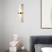 warm white modern frosted glass tube 1 light wall sconce for living room