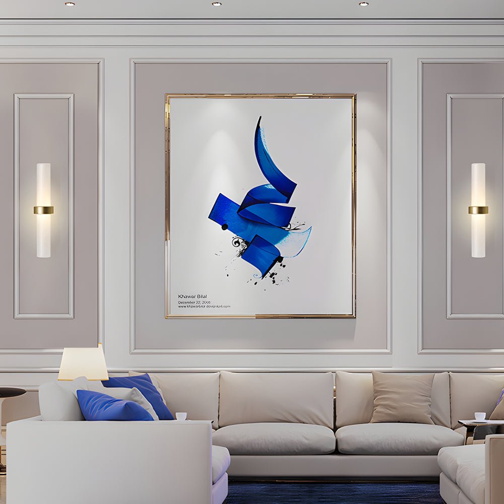 warm white modern frosted glass tube 1 light wall sconce for living room