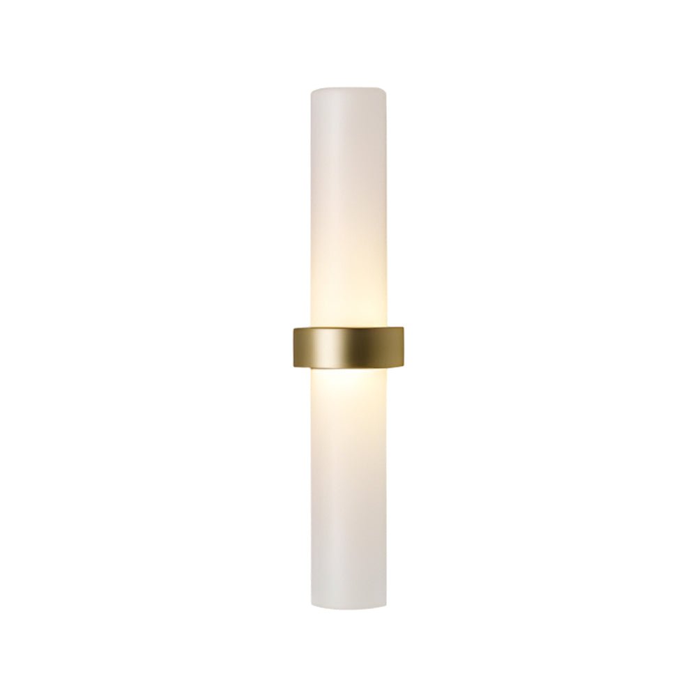warm white modern frosted glass tube 1 light wall sconce for living room