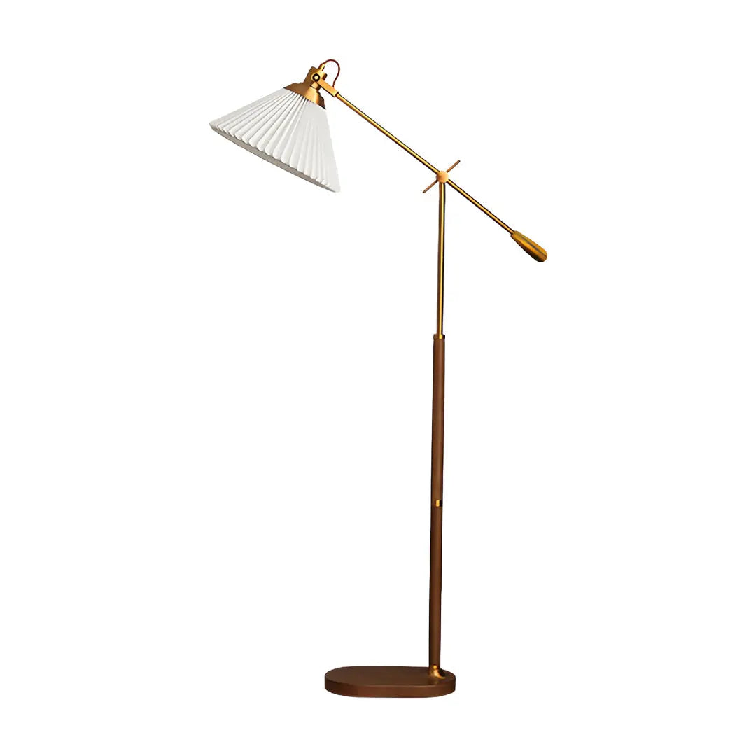 Retro Adjustable Floor Reading Lamp with Swing Arm for Bedroom Tasks Luxe