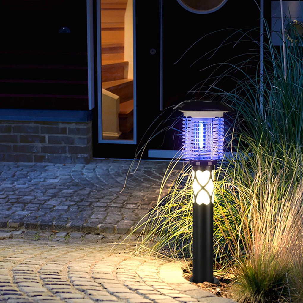 waterproof dual function solar led mosquito lamp for outdoor landscape lighting