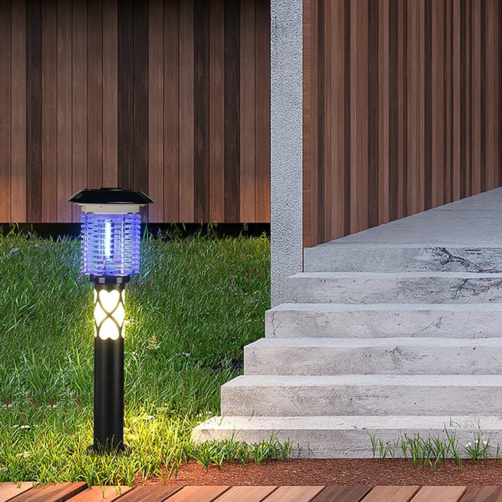 waterproof dual function solar led mosquito lamp for outdoor landscape lighting
