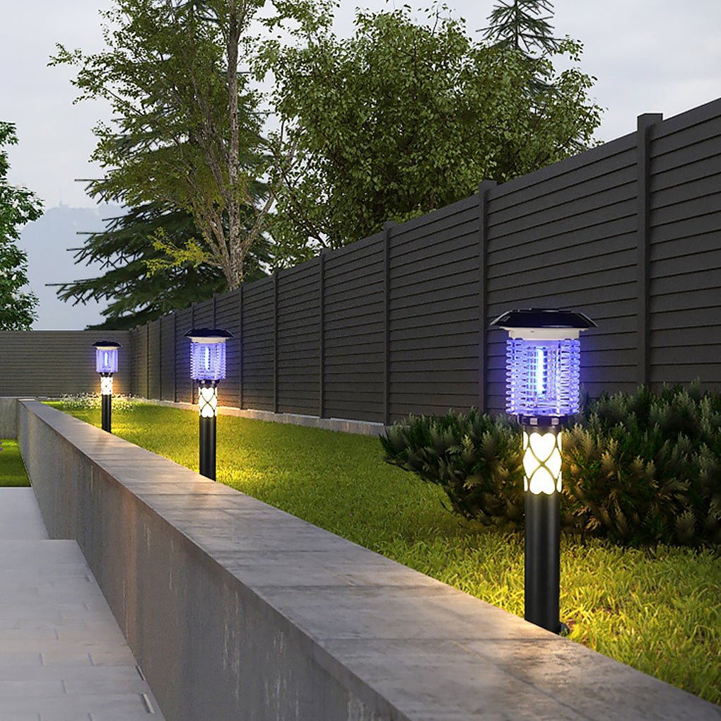 waterproof dual function solar led mosquito lamp for outdoor landscape lighting