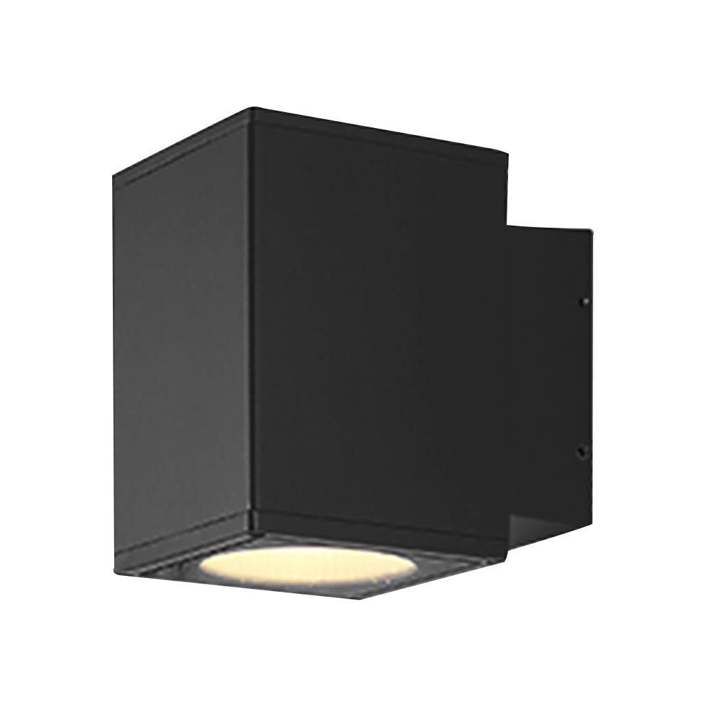 Industrial Up/Down Outdoor Wall Sconce — Die-Cast Aluminum and Glass, LED, IP65 Weatherproof, 3000K, 1-Light and 2-Light Options