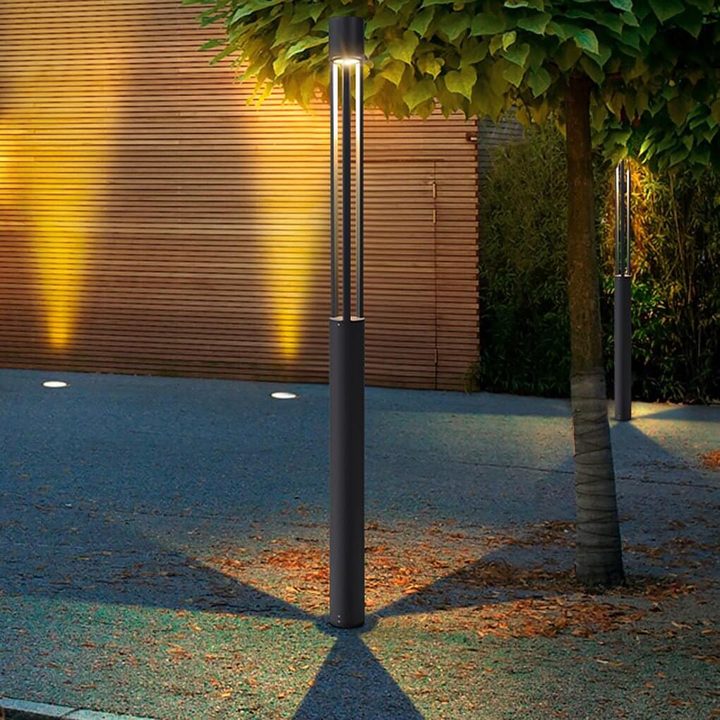Modern Open-Fixture LED Bollard Light — Die-Cast Aluminum, 30W COB, 3000K, IP54 Weatherproof