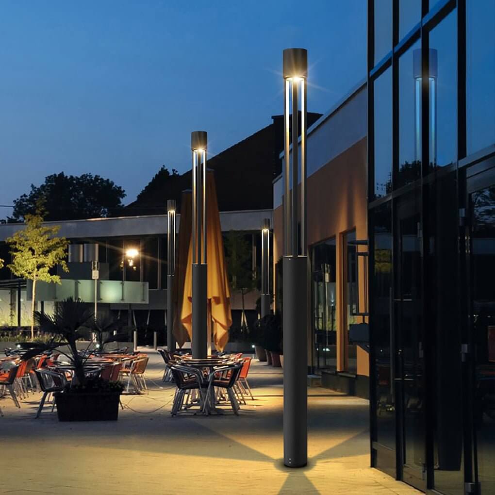 Modern Open-Fixture LED Bollard Light — Die-Cast Aluminum, 30W COB, 3000K, IP54 Weatherproof