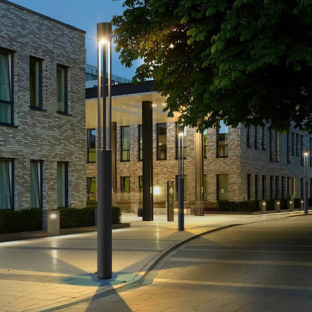 Modern Open-Fixture LED Bollard Light — Die-Cast Aluminum, 30W COB, 3000K, IP54 Weatherproof
