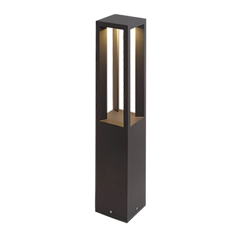 Modern Open-Fixture LED Bollard Light — Die-Cast Aluminum, 30W COB, 3000K, IP54 Weatherproof