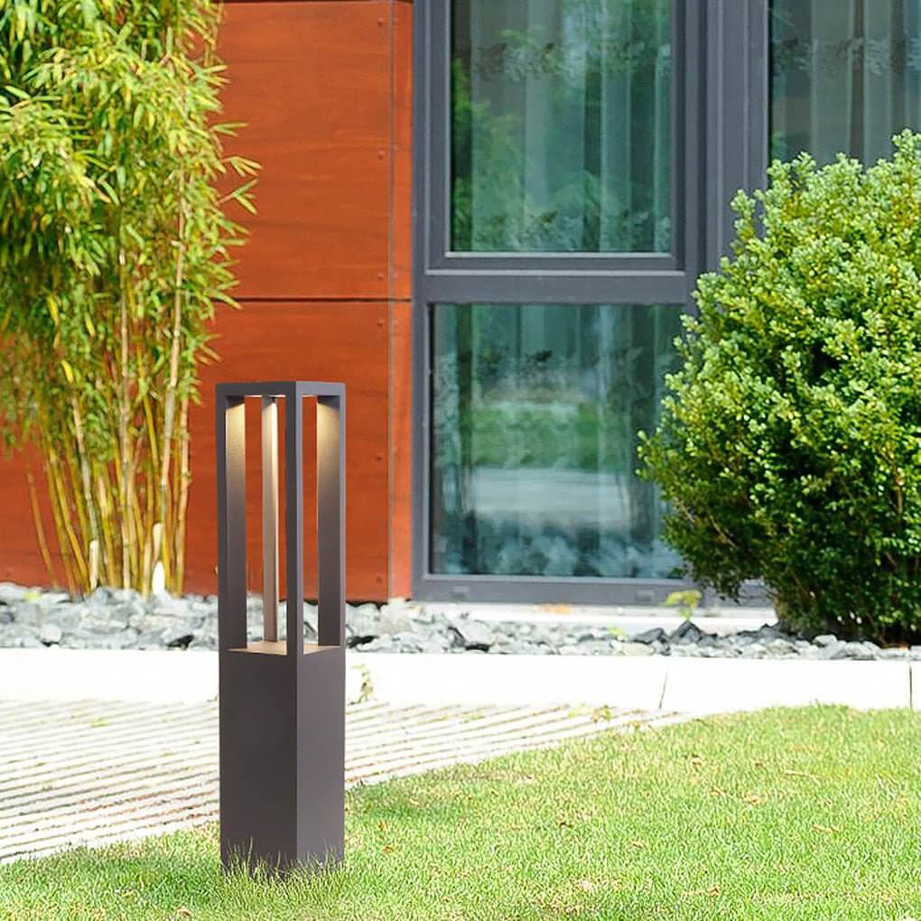 Modern Open-Fixture LED Bollard Light — Die-Cast Aluminum, 30W COB, 3000K, IP54 Weatherproof