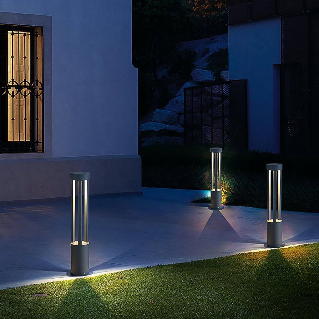 Modern Open-Fixture LED Bollard Light — Die-Cast Aluminum, 30W COB, 3000K, IP54 Weatherproof
