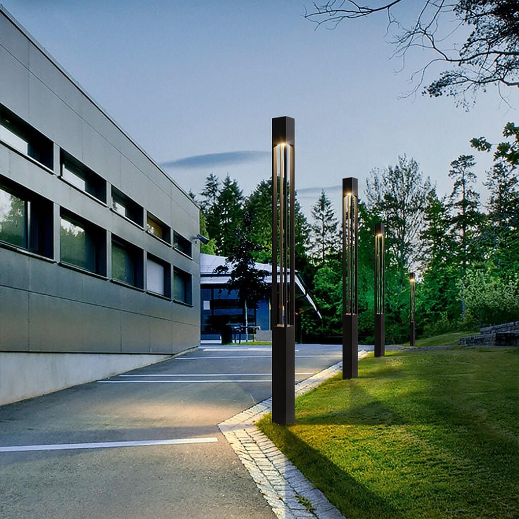 Modern Open-Fixture LED Bollard Light — Die-Cast Aluminum, 30W COB, 3000K, IP54 Weatherproof