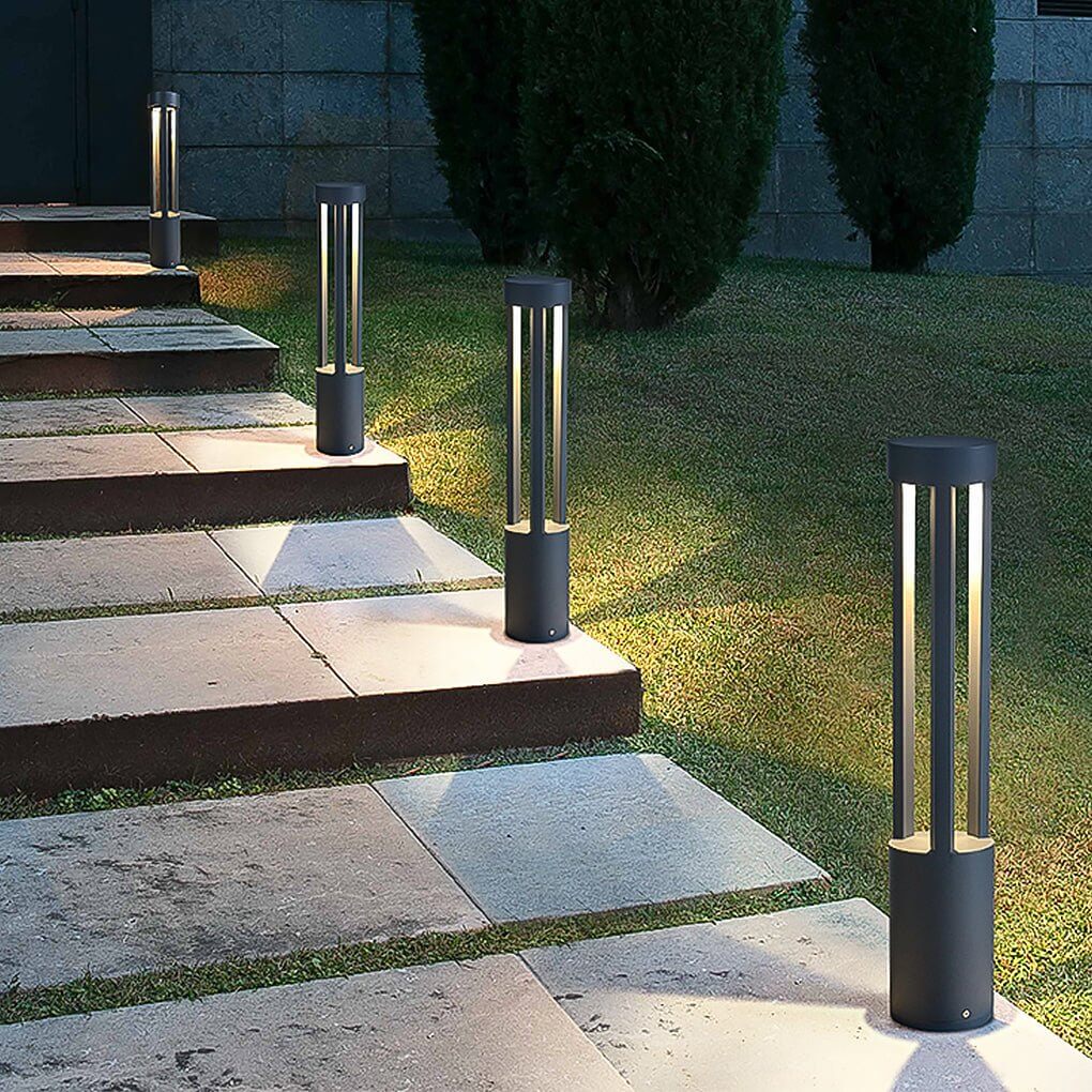 Modern Open-Fixture LED Bollard Light — Die-Cast Aluminum, 30W COB, 3000K, IP54 Weatherproof