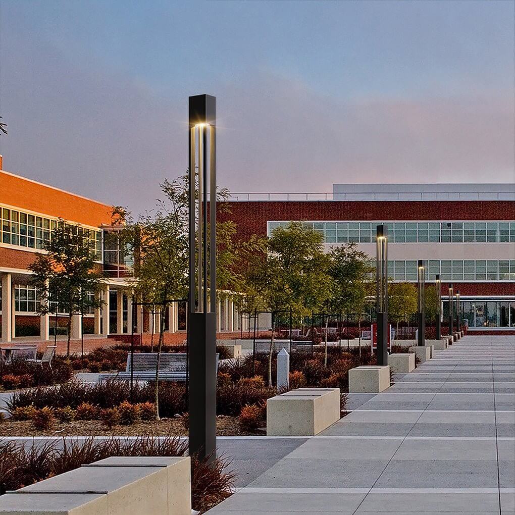 Modern Open-Fixture LED Bollard Light — Die-Cast Aluminum, 30W COB, 3000K, IP54 Weatherproof