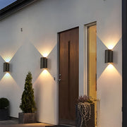 waterproof led outdoor wall sconces with creative wave arc design up and down lights
