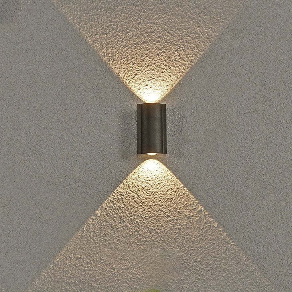 waterproof led outdoor wall sconces with creative wave arc design up and down lights