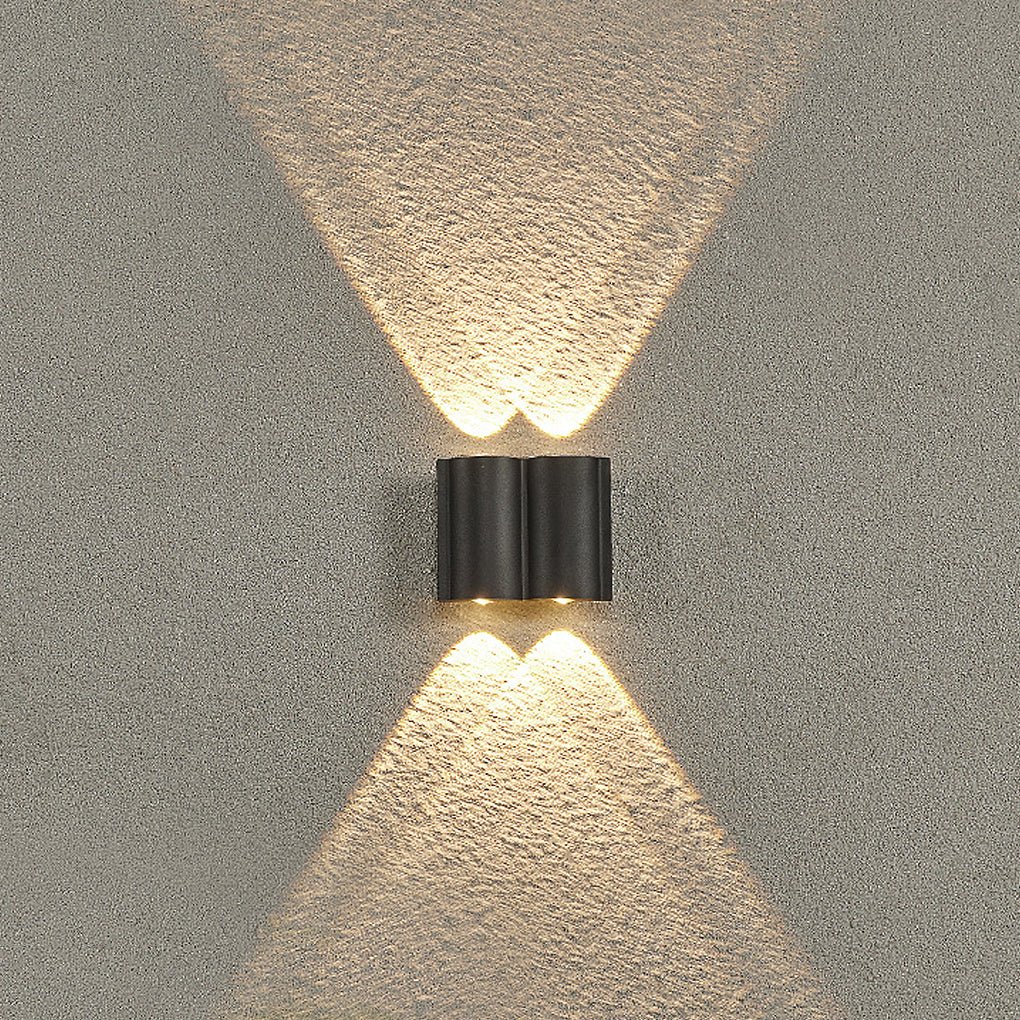 waterproof led outdoor wall sconces with creative wave arc design up and down lights