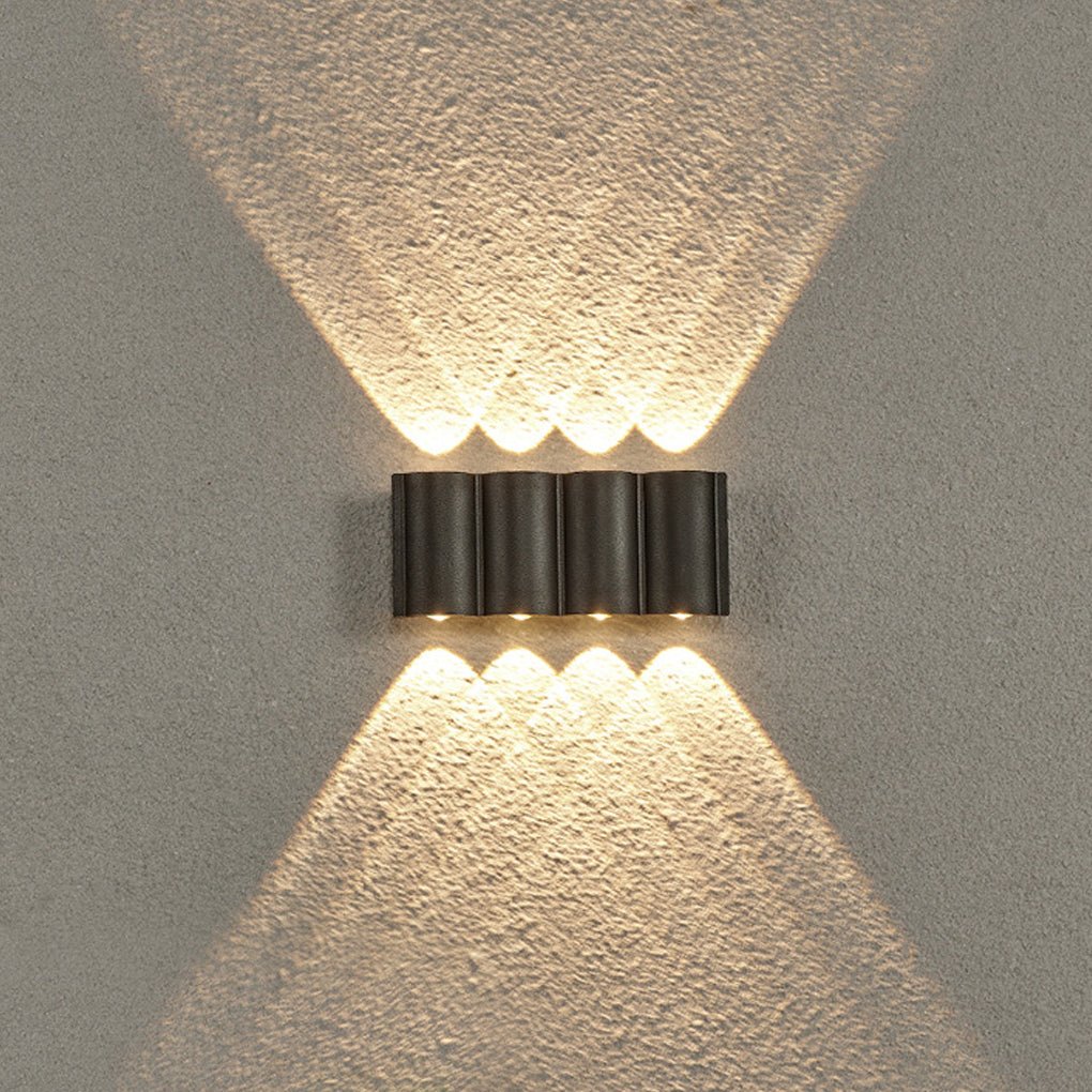 waterproof led outdoor wall sconces with creative wave arc design up and down lights