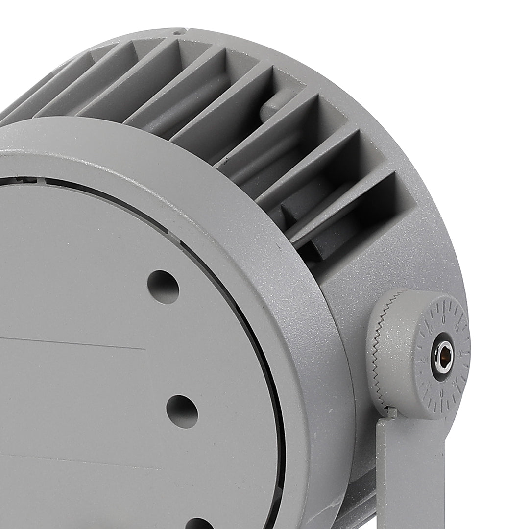 Circular Outdoor LED Spotlight — Die-Cast Aluminum, IP65, 9W / 12W, DC24V, RGB Option