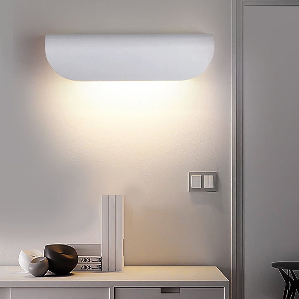 waterproof minimalist arc shaped wall lamp for indoor and outdoor corridors and staircases