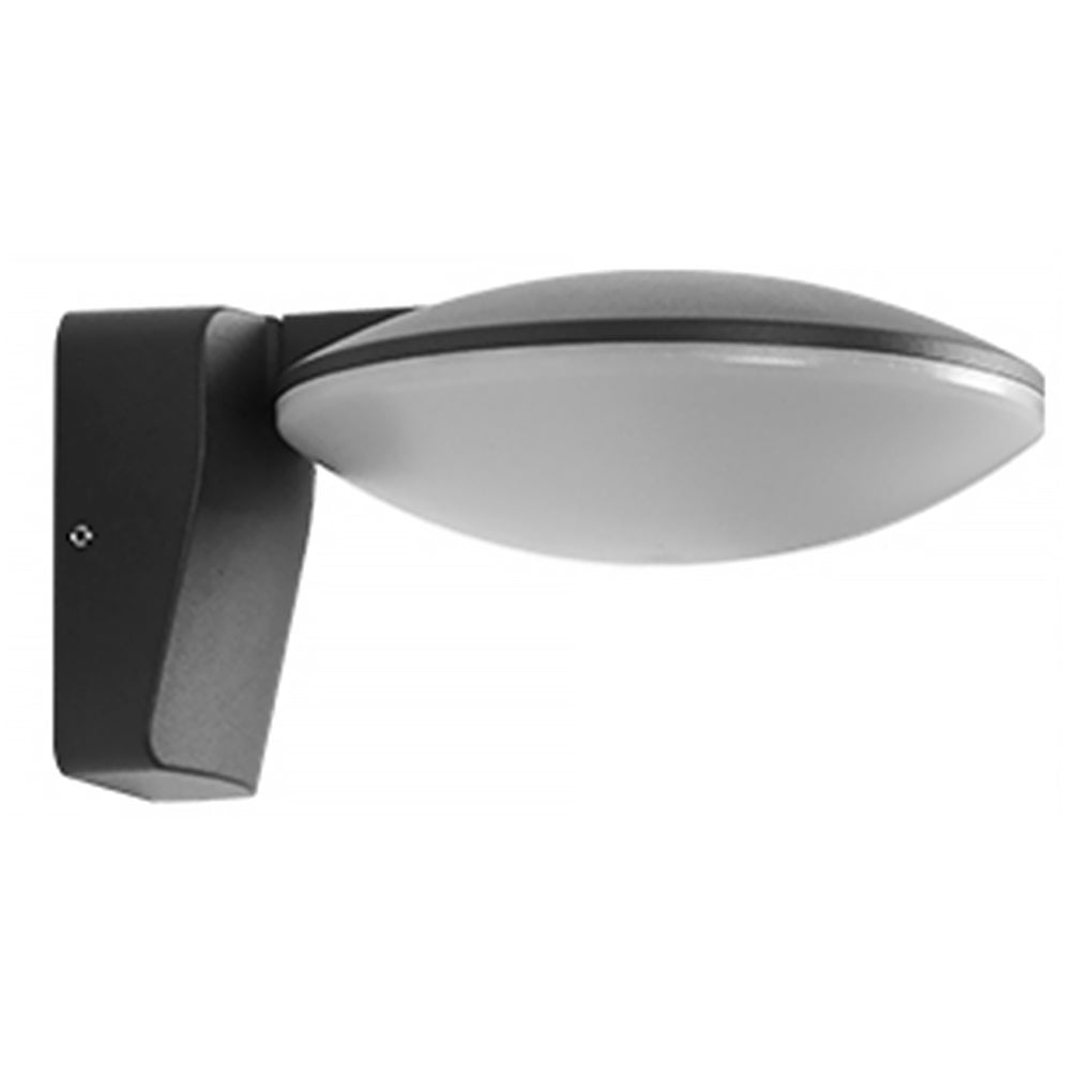 Circular Industrial Outdoor Wall Sconce — Aluminum Alloy & PC, Solar LED, IP54, Warm White 3000K