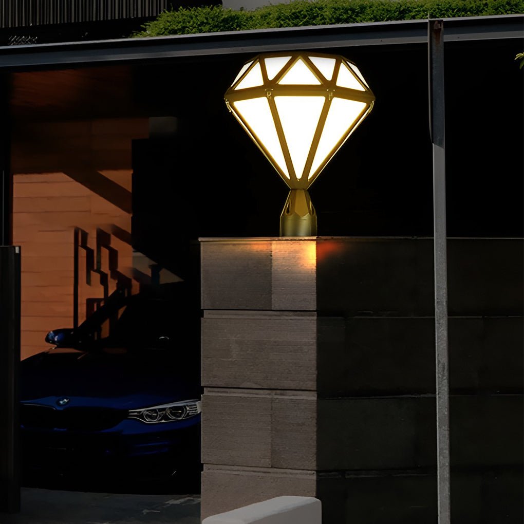 waterproof outdoor diamond shaped led post lights for fences